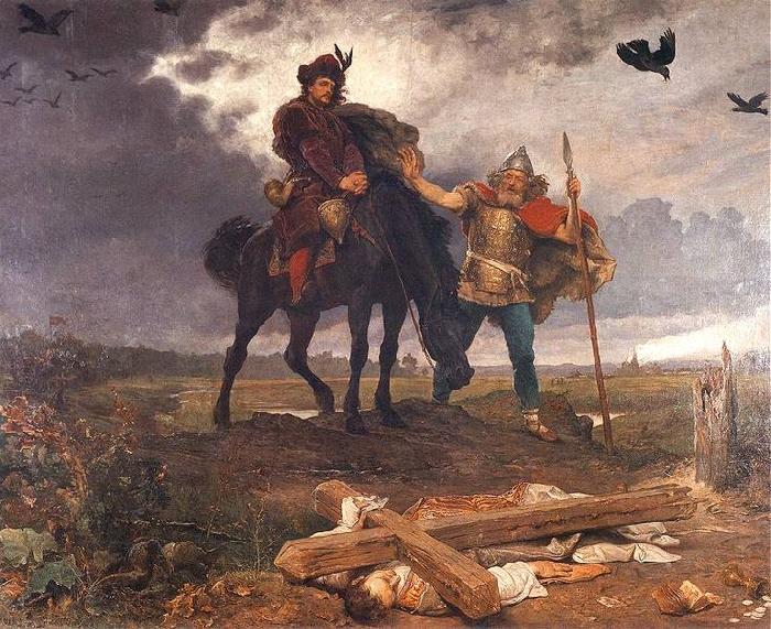 Wojciech Gerson Casimir the Restorer returning to Poland Norge oil painting art